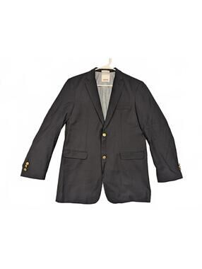 Izod Navy Two Button Blazer Classic Fit Sport Coat Gold Buttons Mens 20R 40R